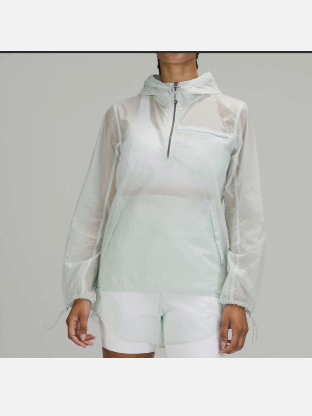 lululemon athletica ocean air Half-Zip Hooded Rain Jacket